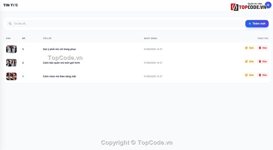 Web thời trang,Website php,Web bán mũ